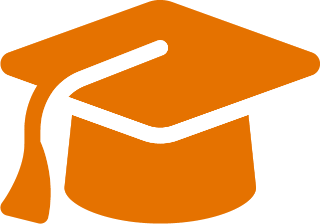 Outline of a graduation cap.